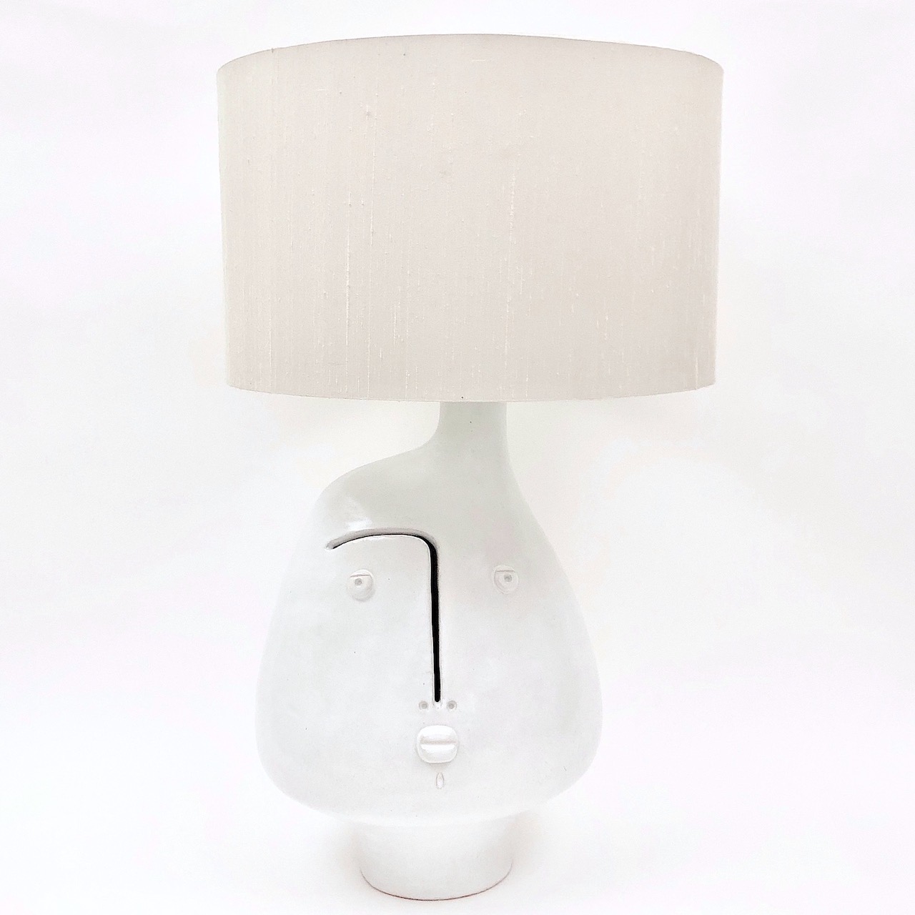 DaLo - Figurative Table Lamp Base Glazed in White