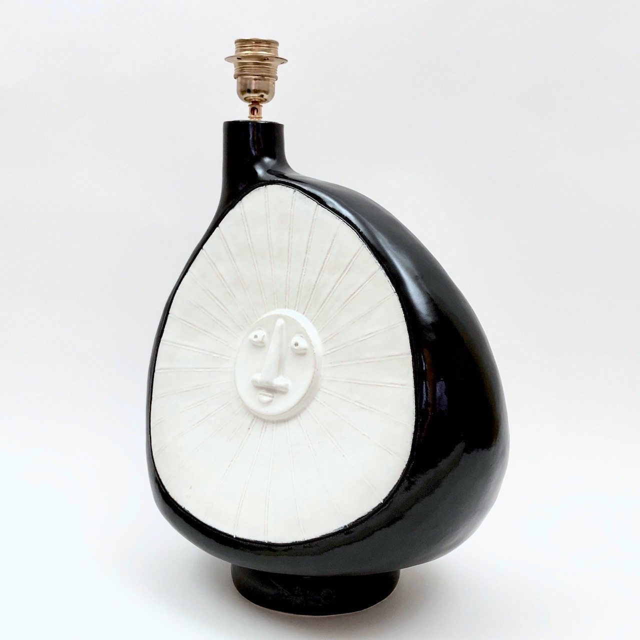 DaLo - Grand pied de lampe blanc et noir