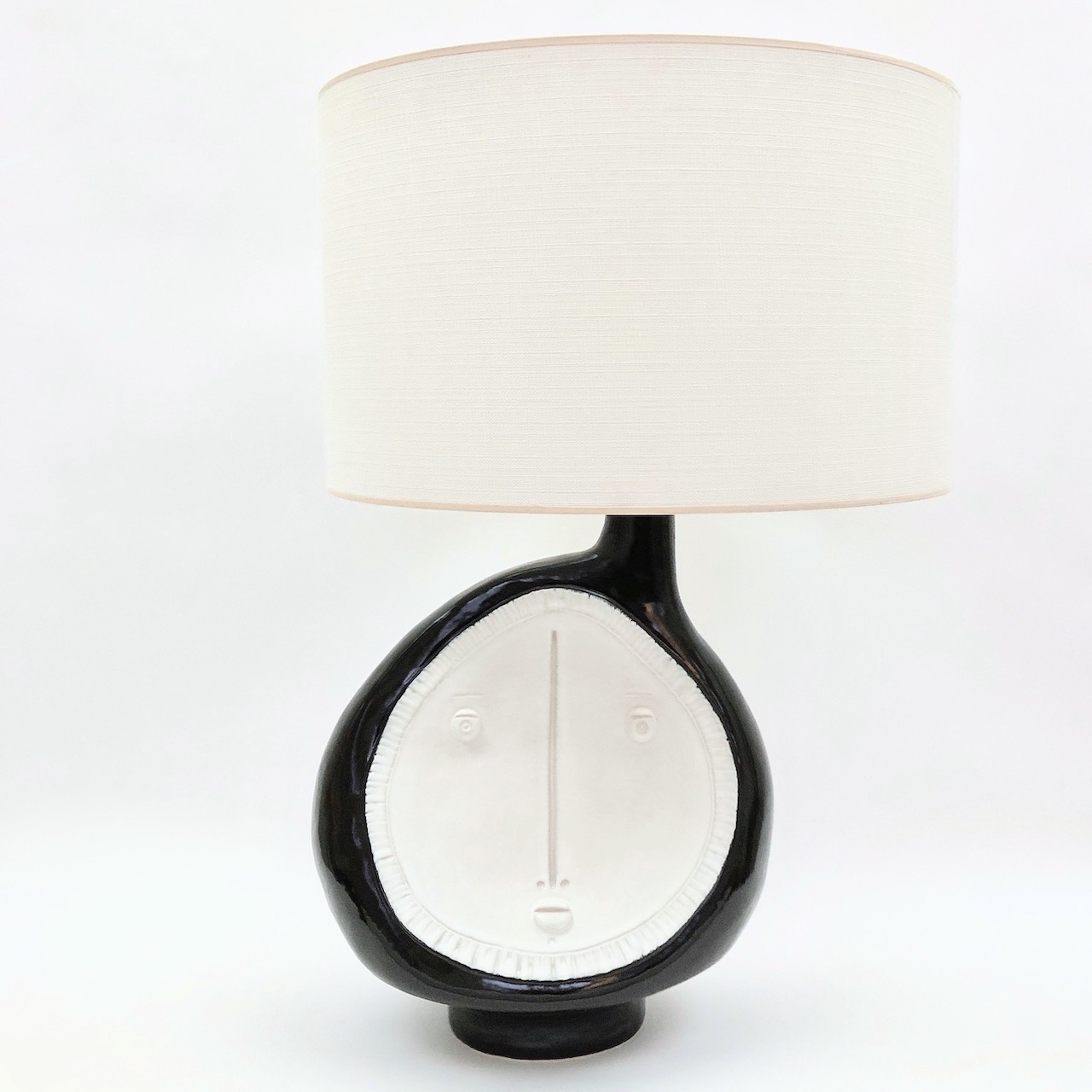 DaLo - Grand pied de lampe blanc et noir