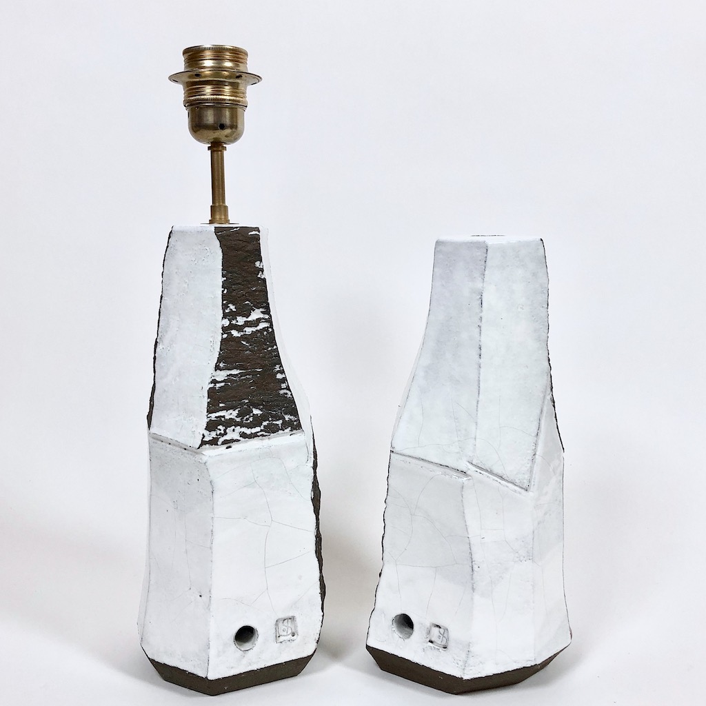 Salvatore Parisi - Faceted Ceramic Table Lamp Bases