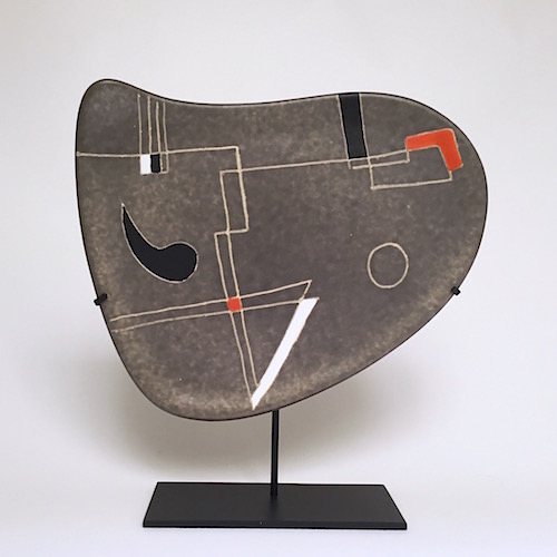 Denise & Peter Orlando - Grand plat gris