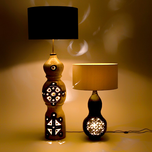 Georges Pelletier - Double gourd shaped table lamp