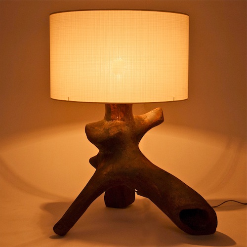 Tim Orr - Grande lampe tronc en céramique