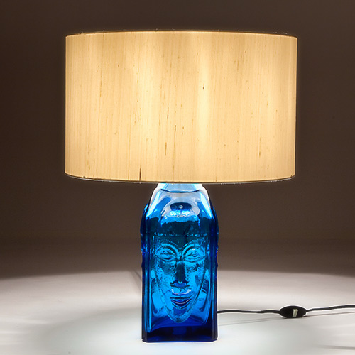 Pied de lampe en verre