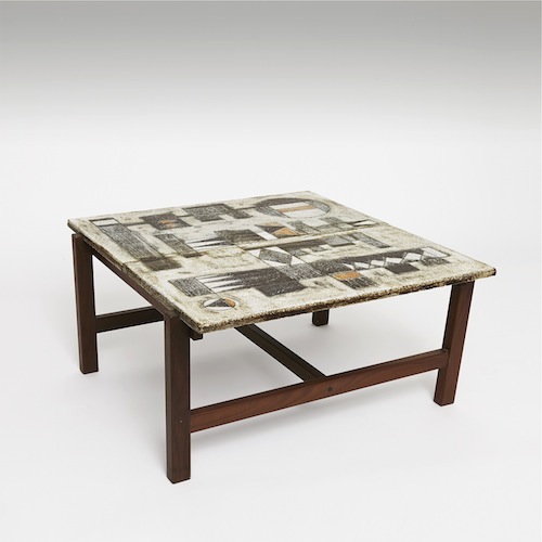 Les 2 Potiers - Table basse en lave grise