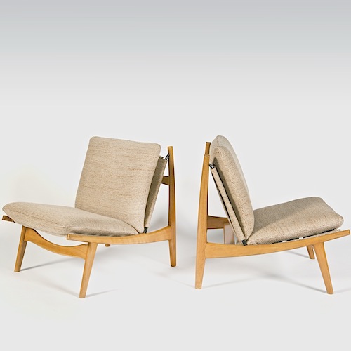 Joseph-André Motte - Pair of Low Seats