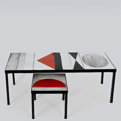 Roger Capron - Table basse à décor géométrique