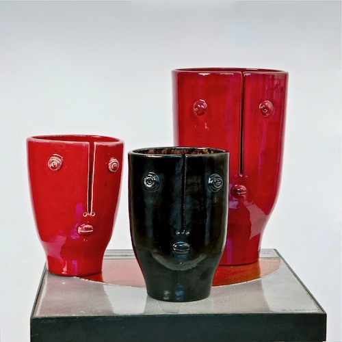 DaLo - Set of Red and Black Vases