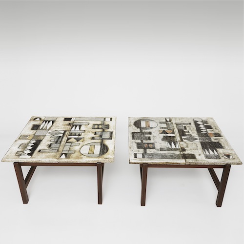 Les 2 potiers - Enameled lava coffee table