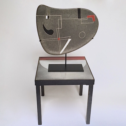 Denise & Peter Orlando - Grand plat gris