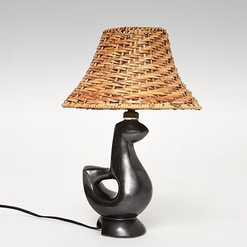 Lampe pigeon - Céramique noire