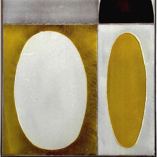 Roger Capron - Table basse Ellipses jaune