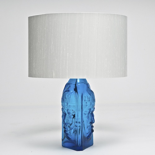 Pied de lampe en verre