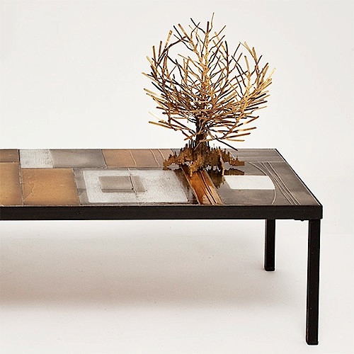 Brutalist table sculpture