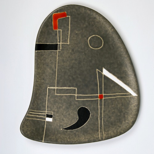 Denise & Peter Orlando - Grand plat gris