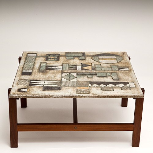 Les 2 potiers - Enameled lava coffee table